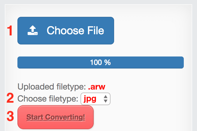 How to convert ARW files online to JPG